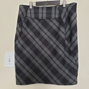 AGB Black & Charcoal Stripe Skirt